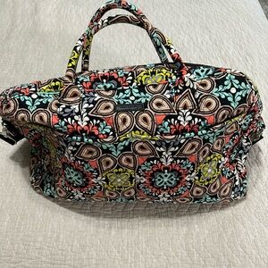 Vera Bradley Black and Red Travel Bag Quilted Cotton